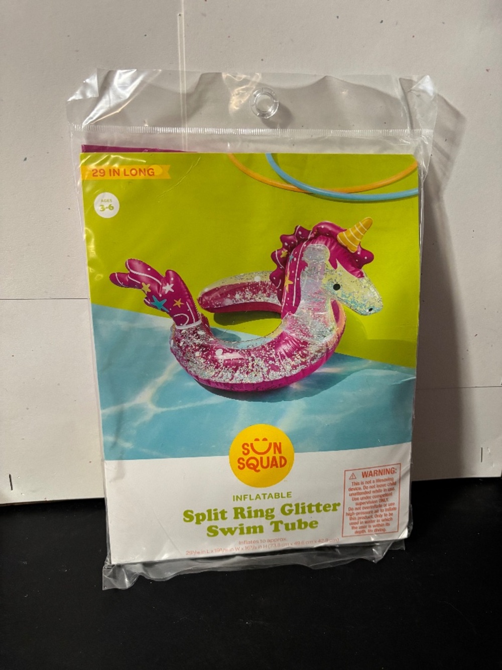 Split Ring Unicorn Glitter Novelty Float - Sun Squad™ Pink